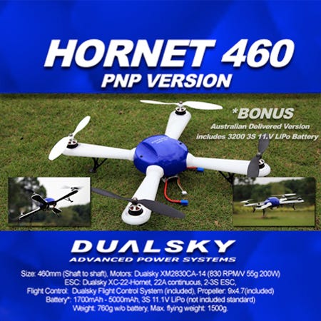 New! Dualsky Quadcopter - The Hornet 460!