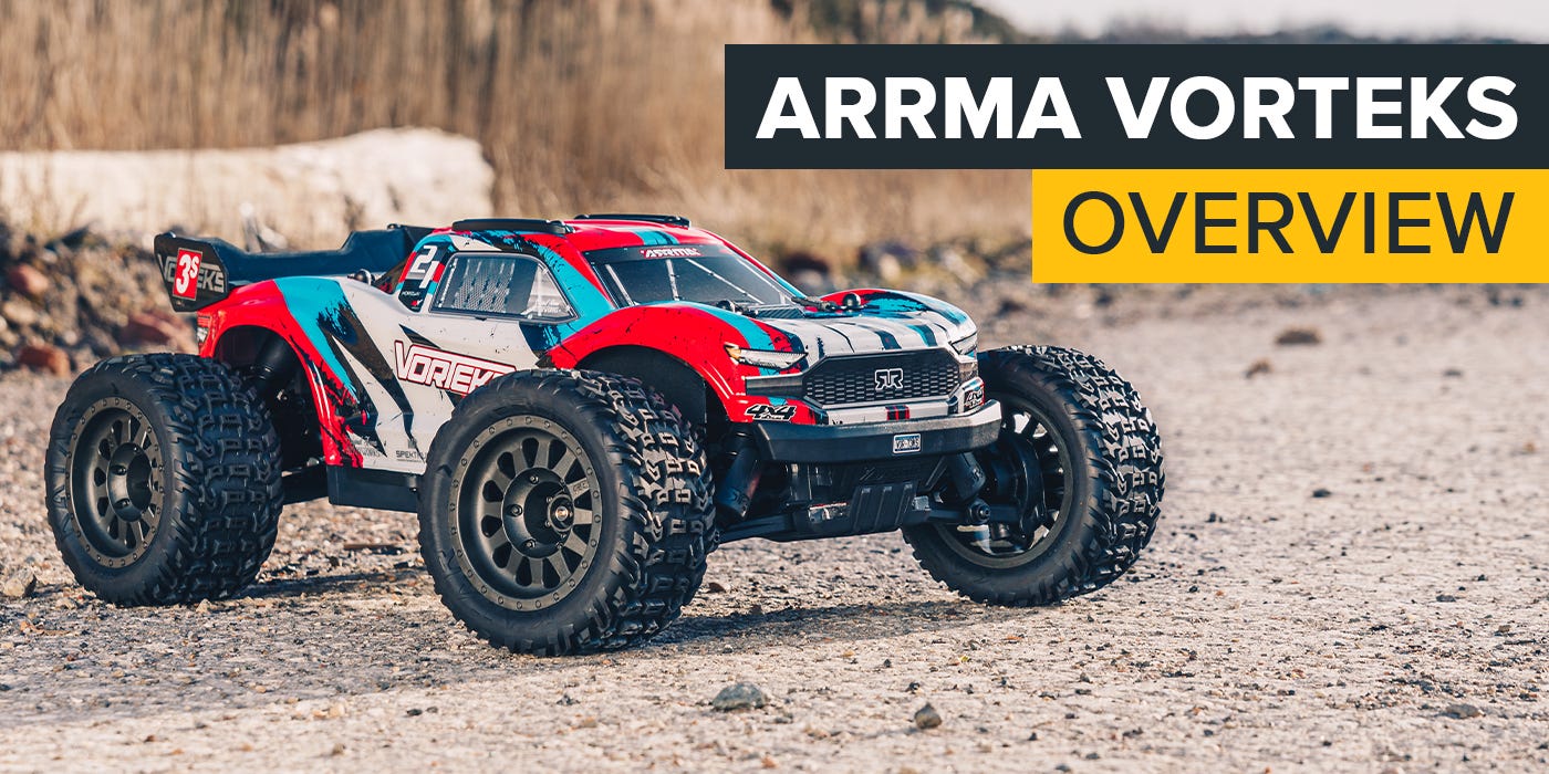 NEW ARRMA Vorteks 4X4 3S BLX RC Stadium Truck is available at Modelflight!