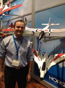 Quique Somenzini shows of his latest invention for HobbyZone - the Stratos!