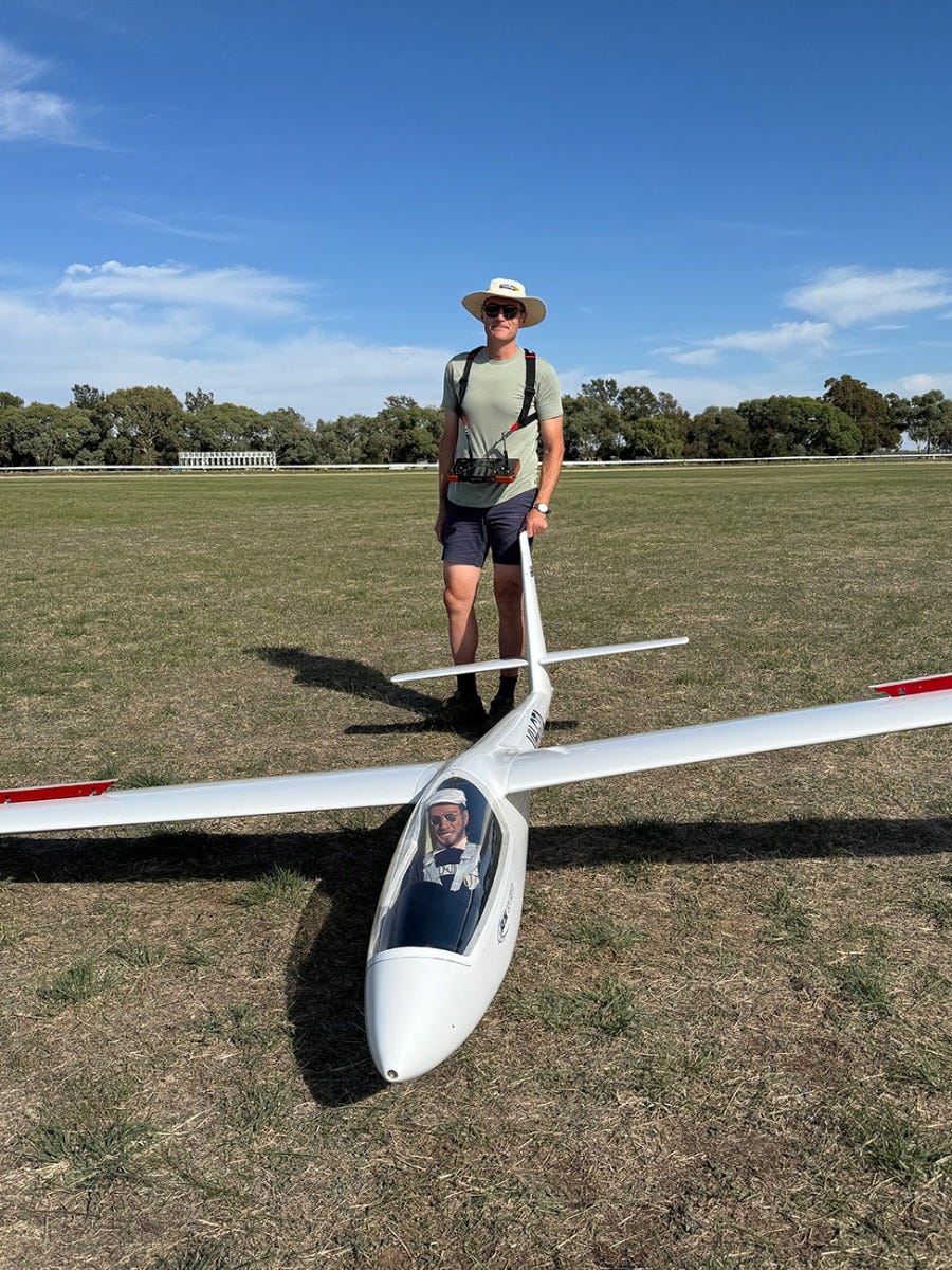 Theo Arvanitakis with his 40% scale ASW15