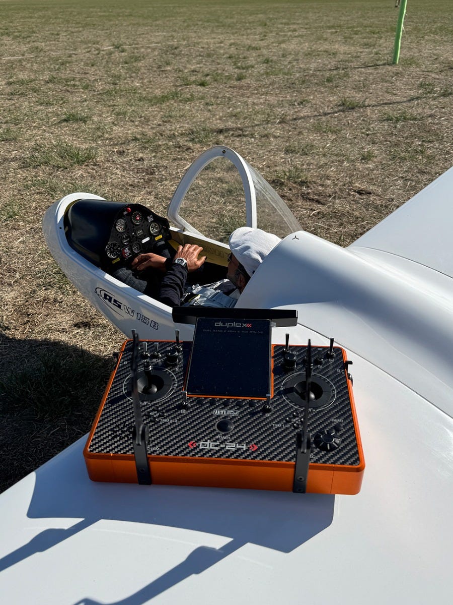 Jeti DC24 II and ASW15 glider