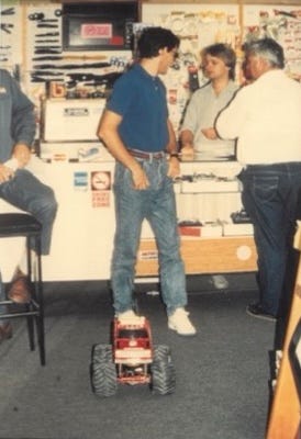 Ayrton Senna inside the Modelflight Keswick Store